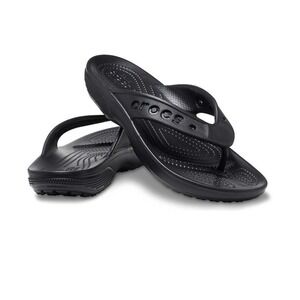 Crocs Athens Flip Flops Womens 9 Mens 7 Black Comfort Thong Sandals Slides